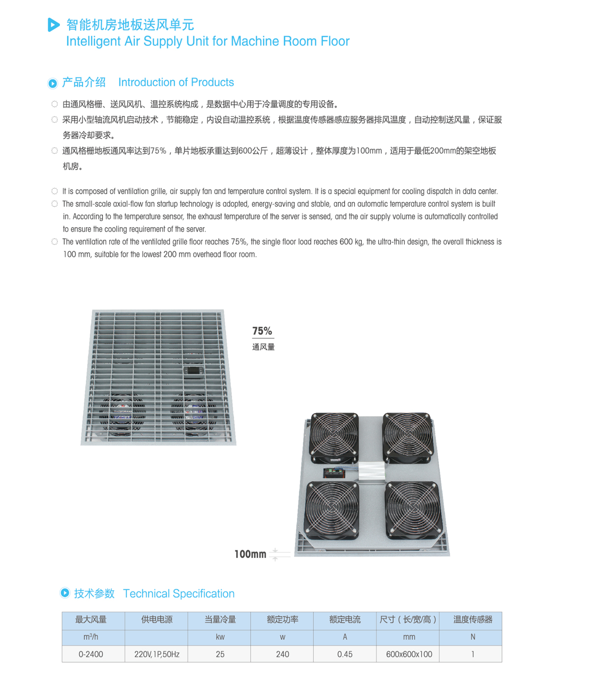 智能机房地板送风单元(图1)